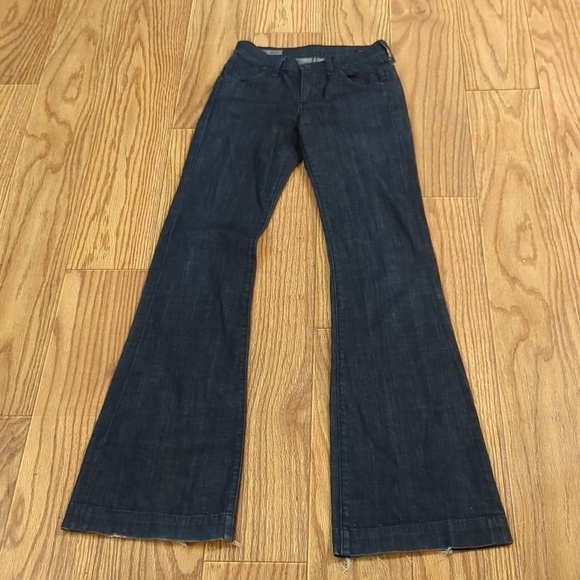 Citizens Of Humanity Denim - Citizens of Humanity wide leg jeans high rise dark wash stretch women's size 24"